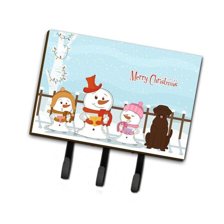 Carolines Treasures Merry Christmas Carolers Chocolate Labrador Leash or Key Holder BB2387TH68